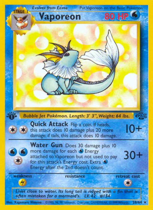 Vaporeon card