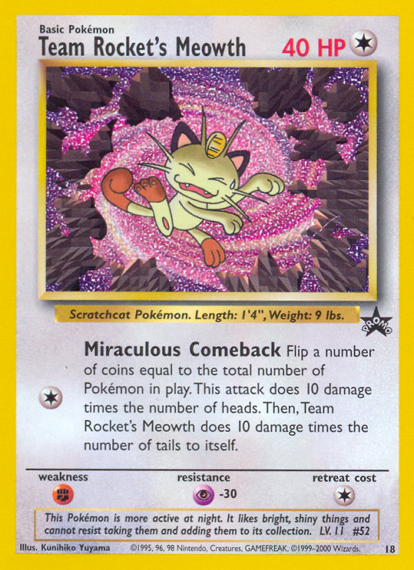 Team Rocket's Meowth card