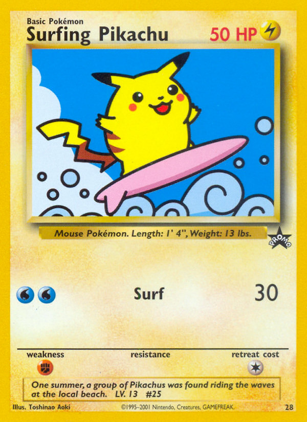 Surfing Pikachu card