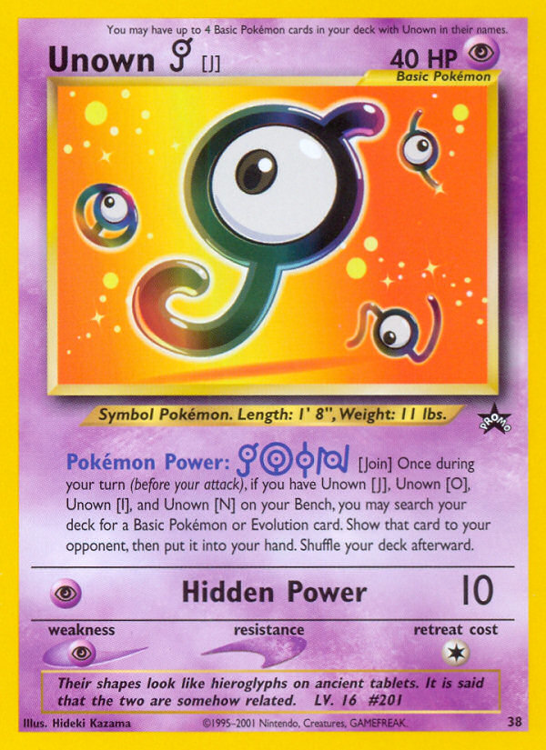 Unown [J] card