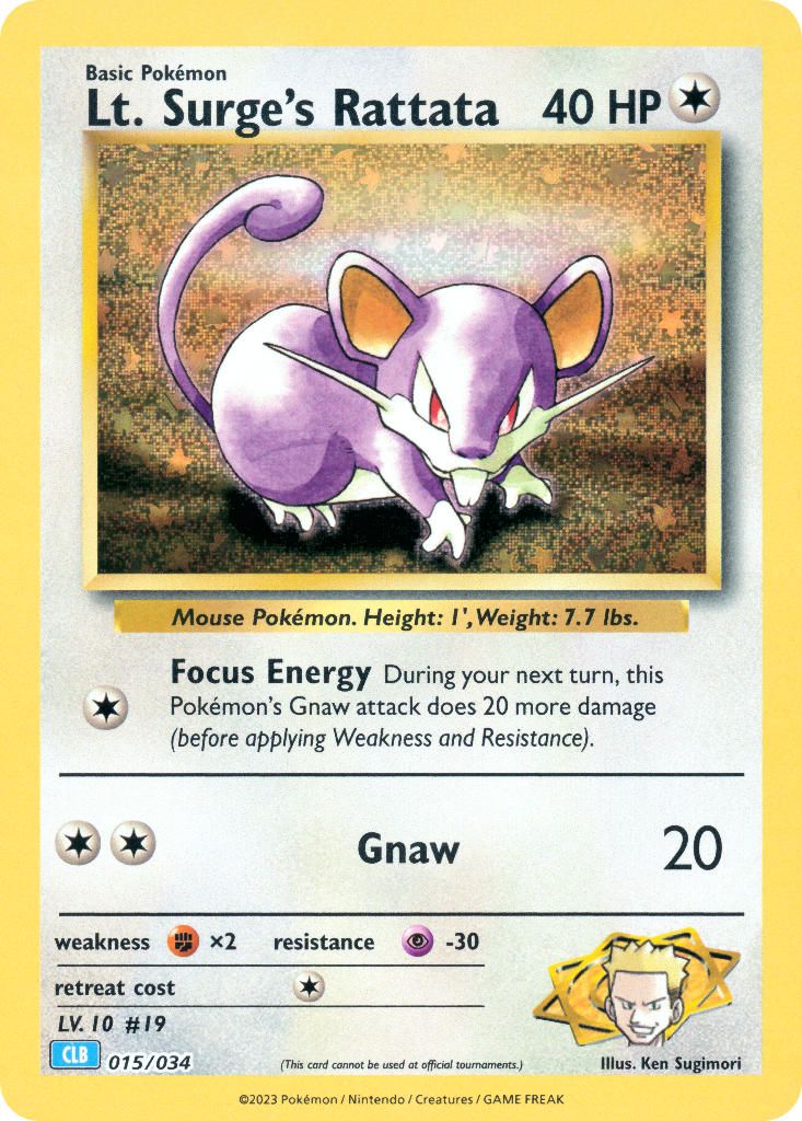 Lt. Surge's Rattata card