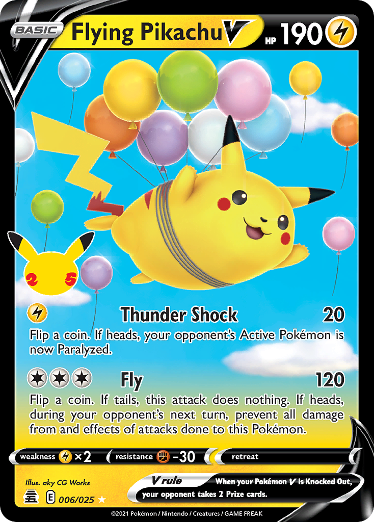Flying Pikachu V card