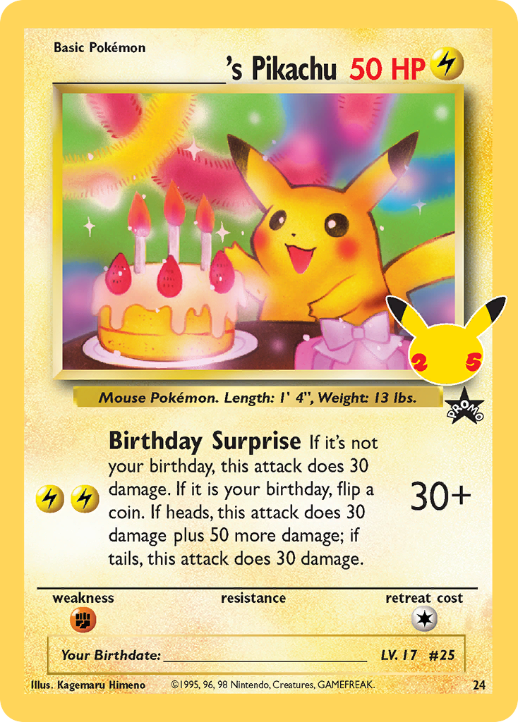 _____'s Pikachu card