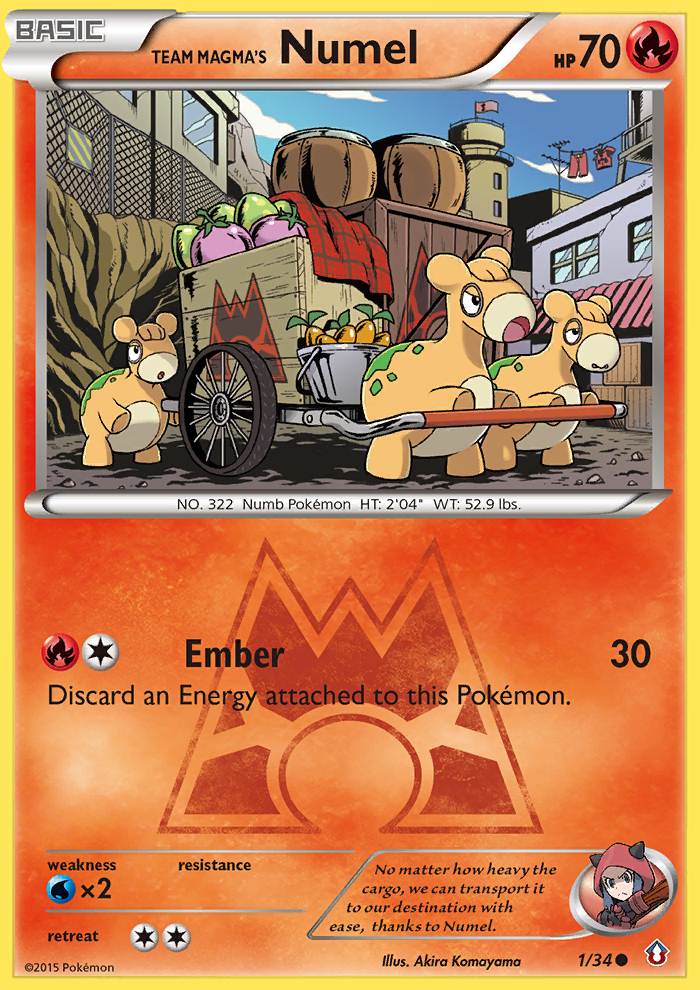 Team Magma's Numel card