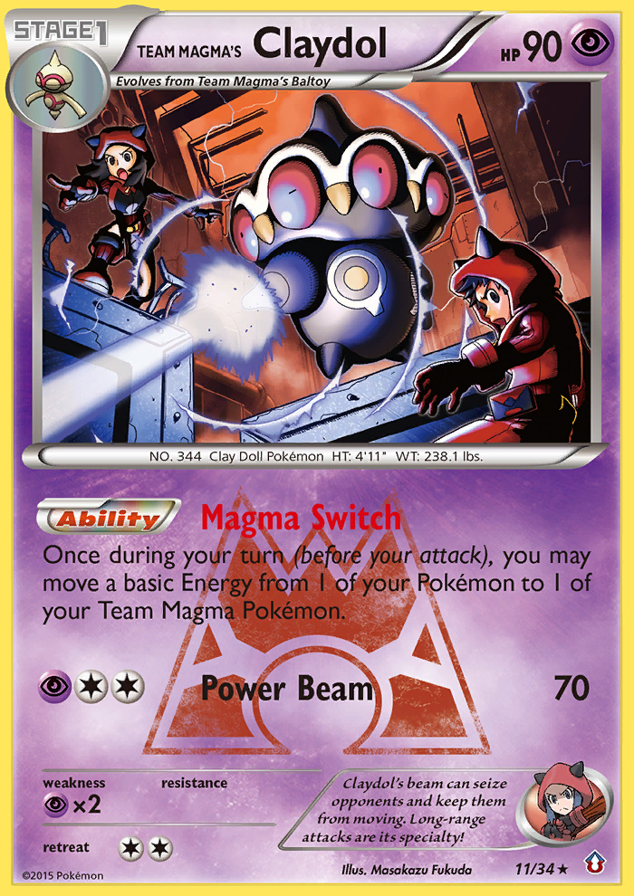 Team Magma's Claydol card