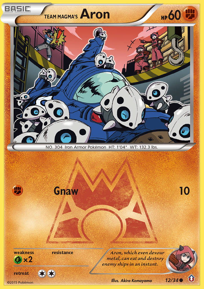 Team Magma's Aron card