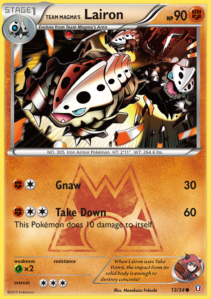 Team Magma's Lairon card