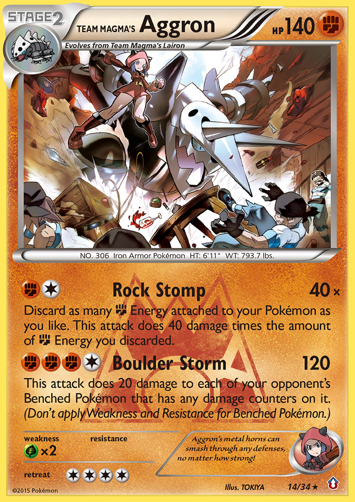 Team Magma's Aggron card