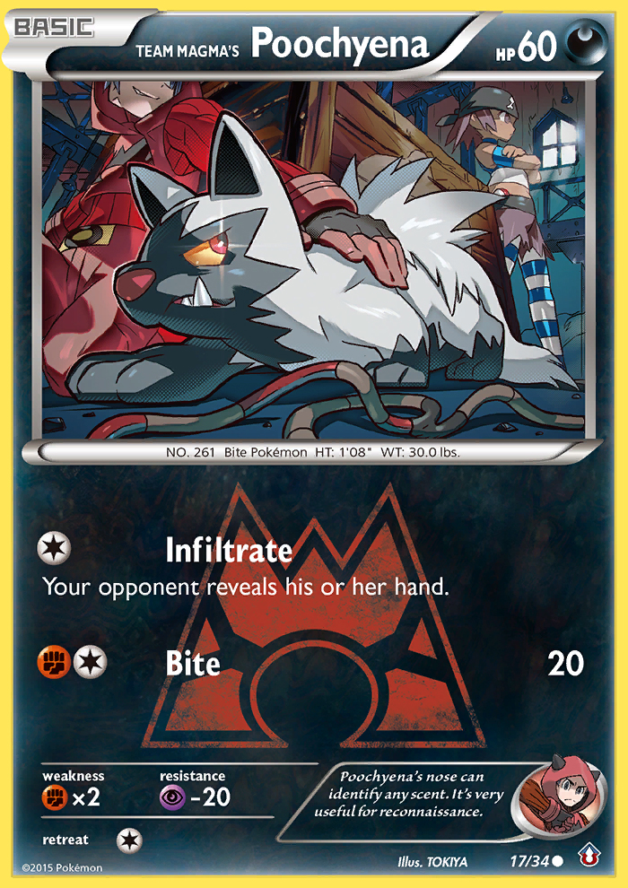 Team Magma's Poochyena card