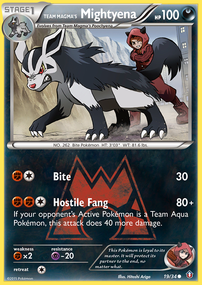 Team Magma's Mightyena card