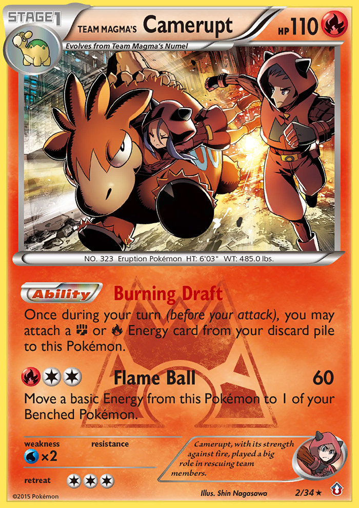 Team Magma's Camerupt card