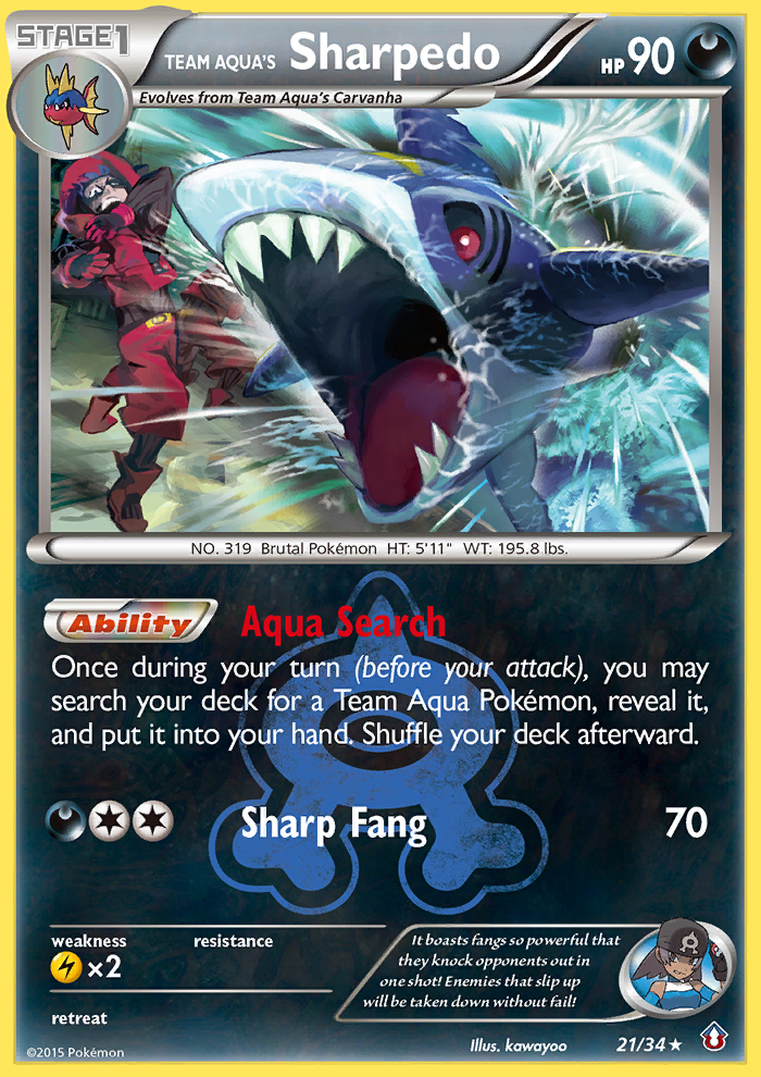 Team Aqua's Sharpedo card