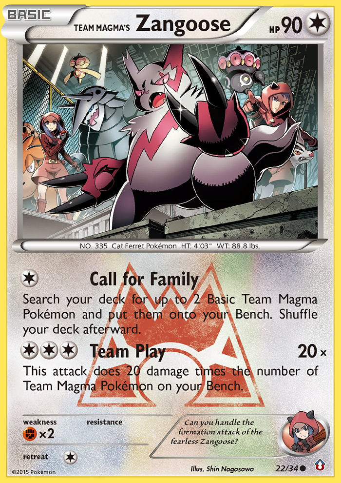 Team Magma's Zangoose card