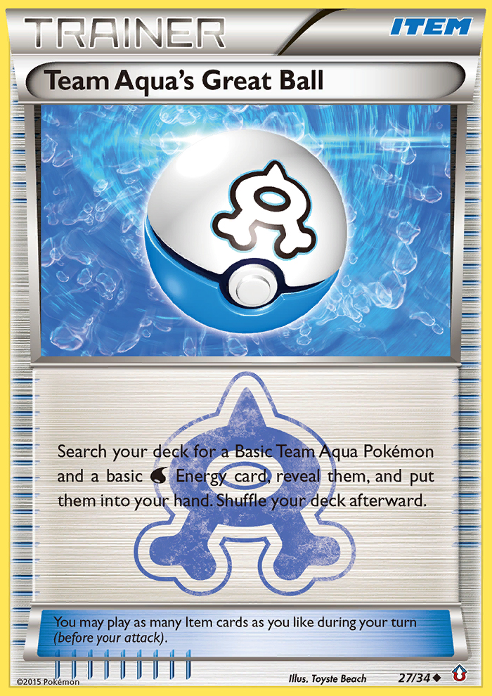 Team Aqua's Great Ball card