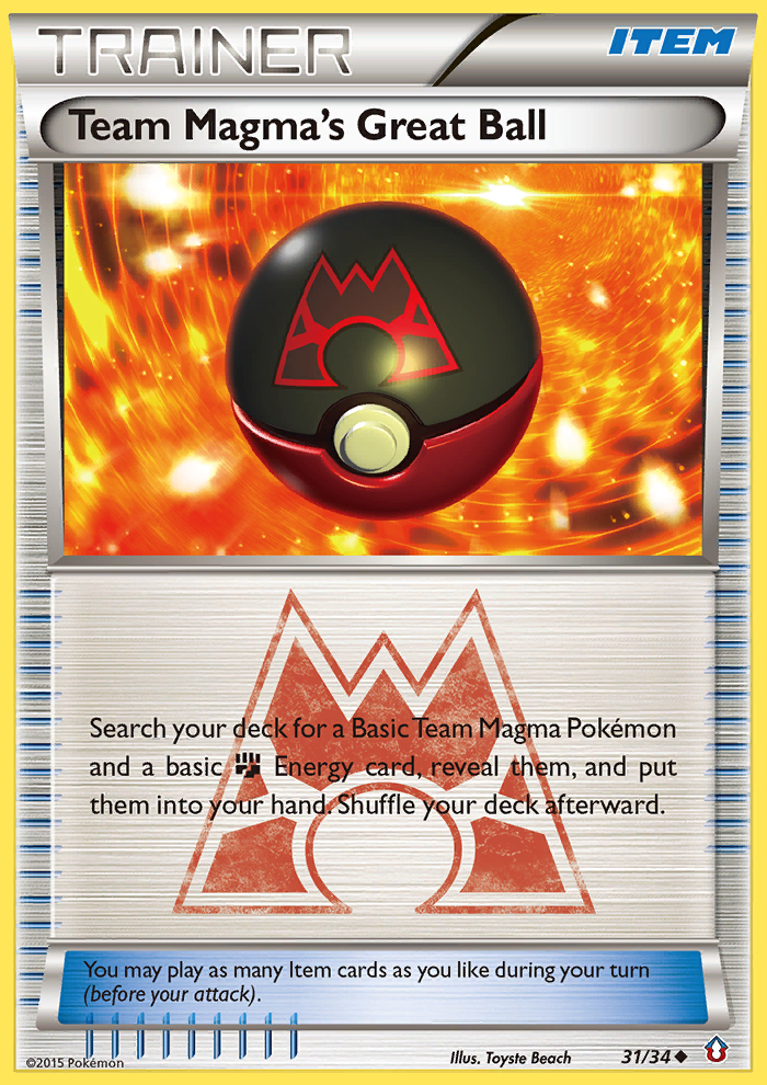 Team Magma's Great Ball card