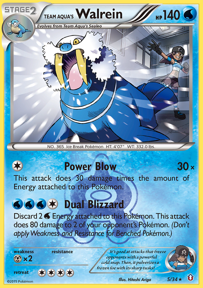 Team Aqua's Walrein card