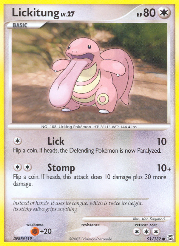 Lickitung card