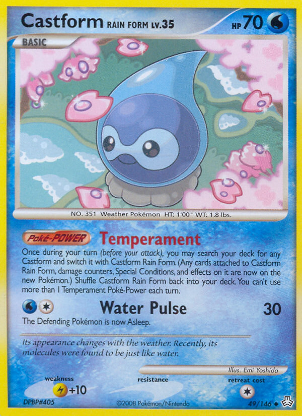 Castform Rain Form card