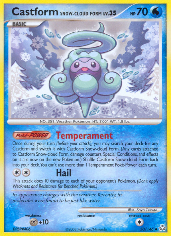 Castform Snow-Cloud Form card