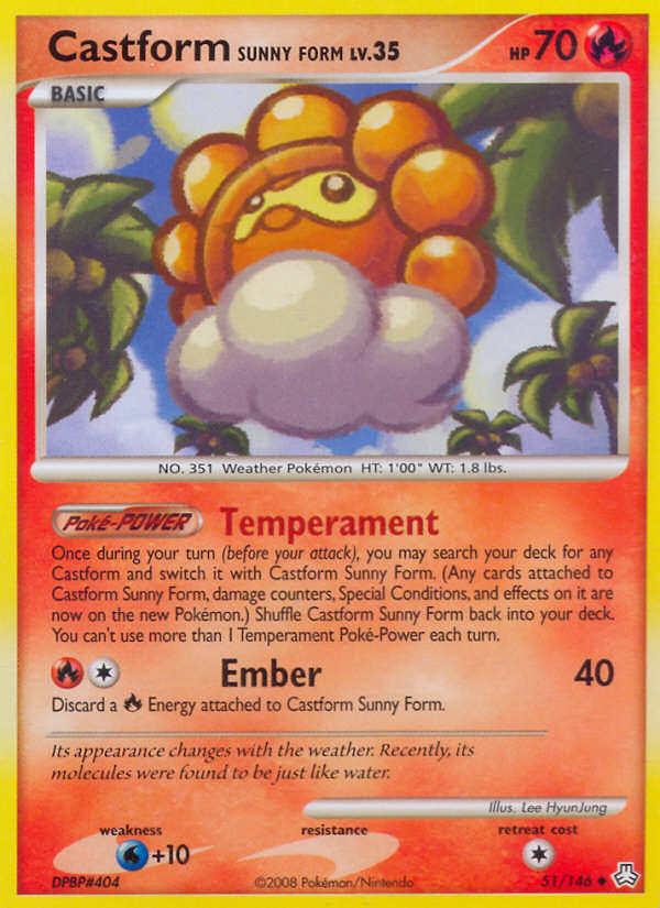 Castform Sunny Form card