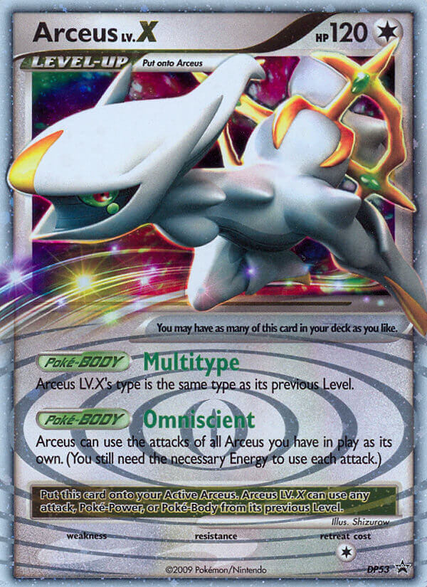 Arceus LV.X card