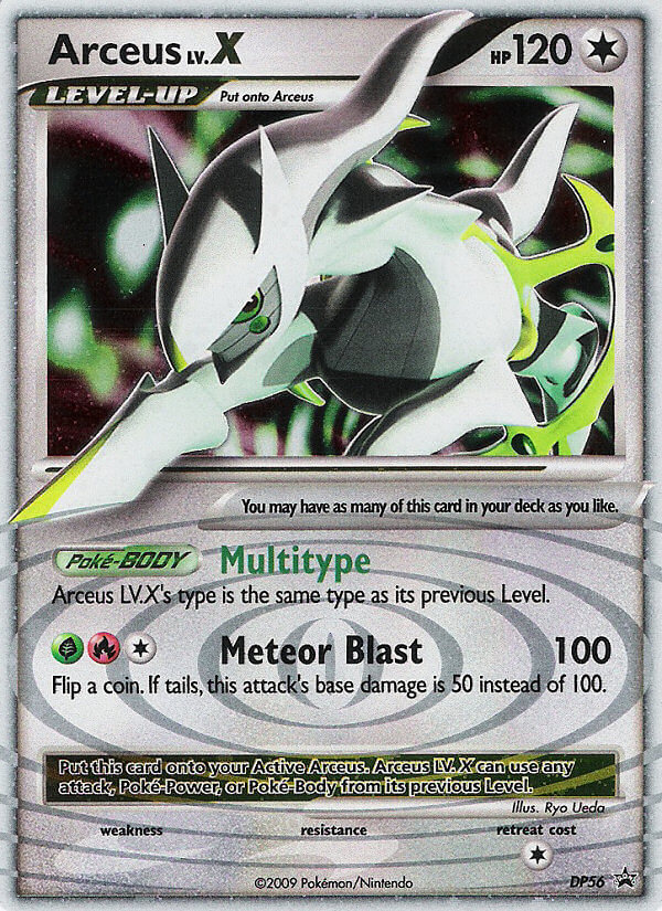 Arceus LV.X card