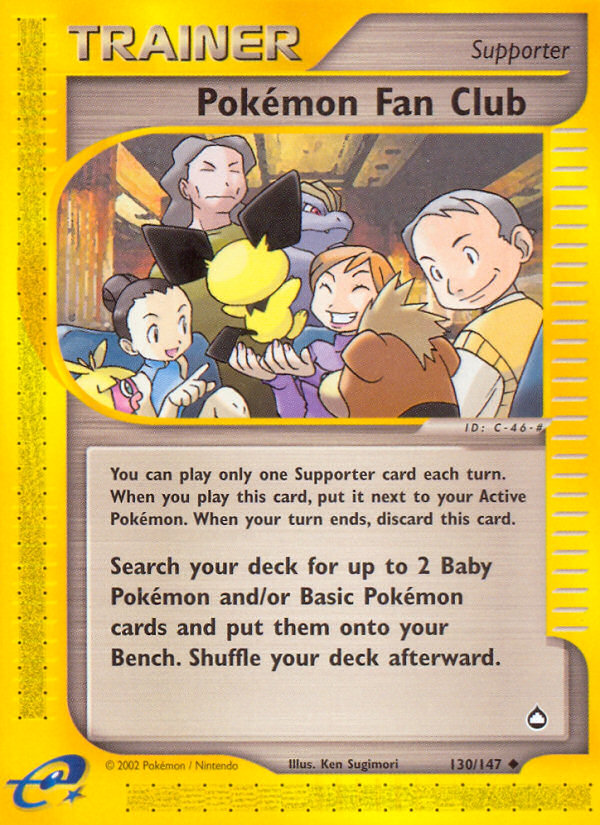 Pokémon Fan Club card