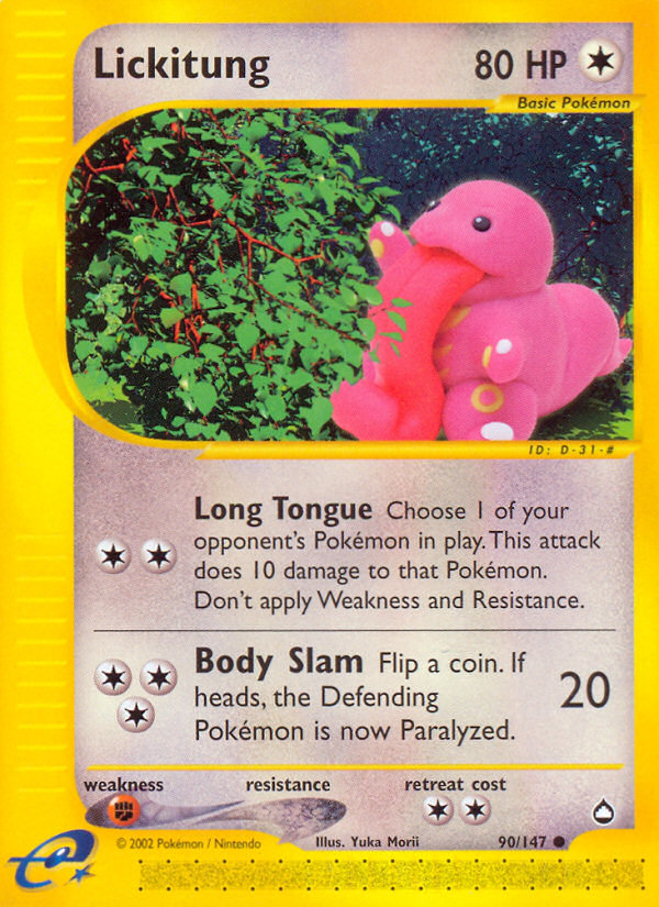 Lickitung card