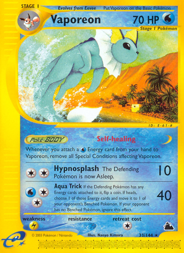 Vaporeon card