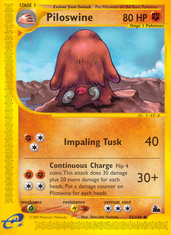 Piloswine card