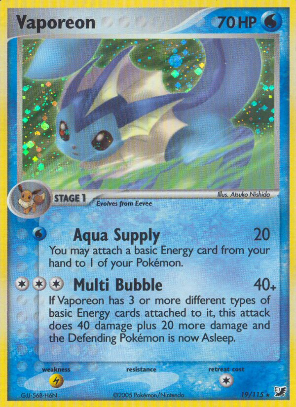 Vaporeon card