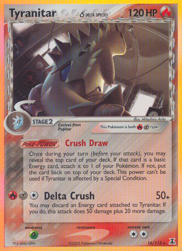 Tyranitar δ card