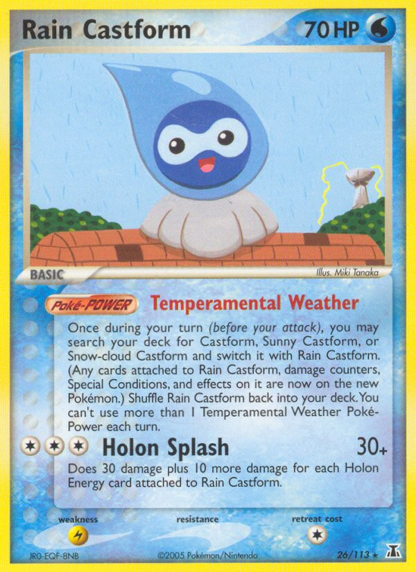 Rain Castform card