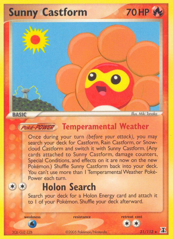 Sunny Castform card