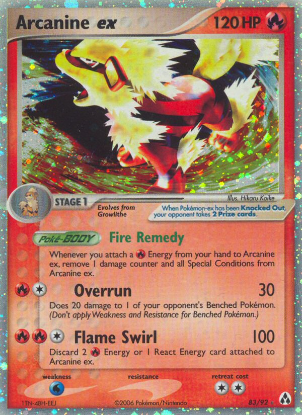 Arcanine ex card