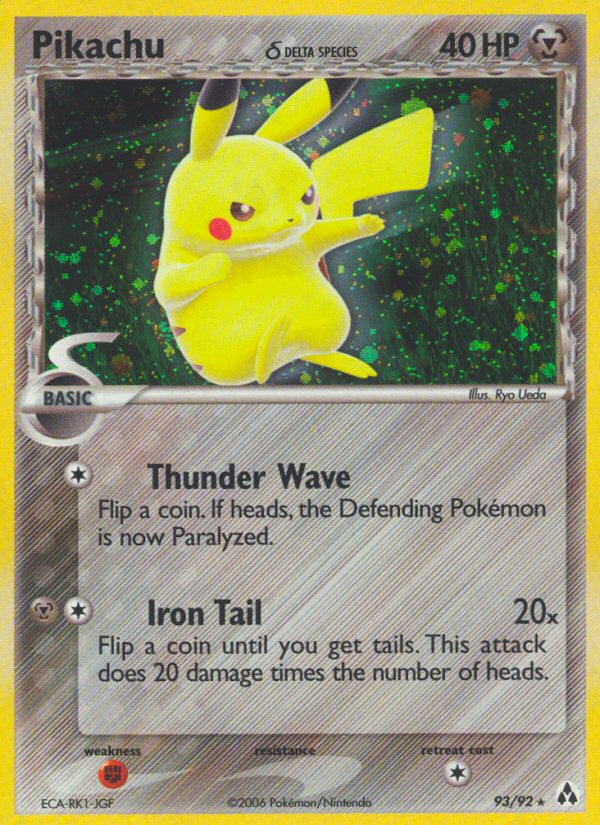 Pikachu δ card