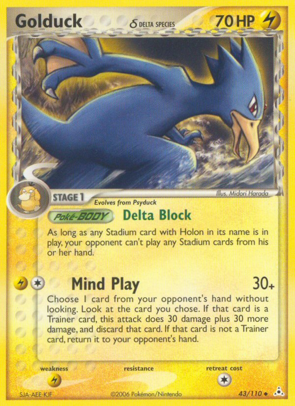 Golduck δ card