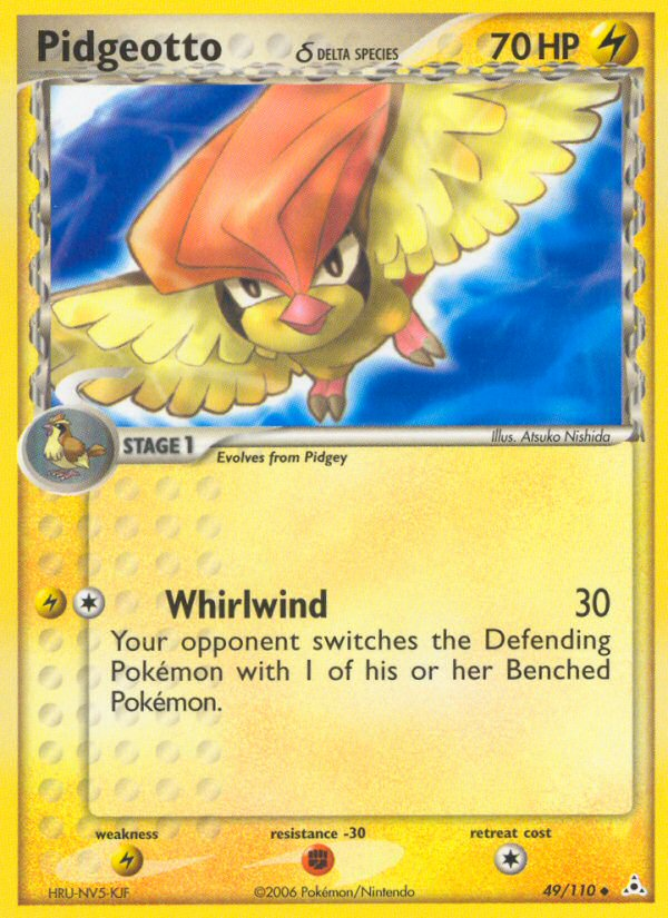 Pidgeotto δ card