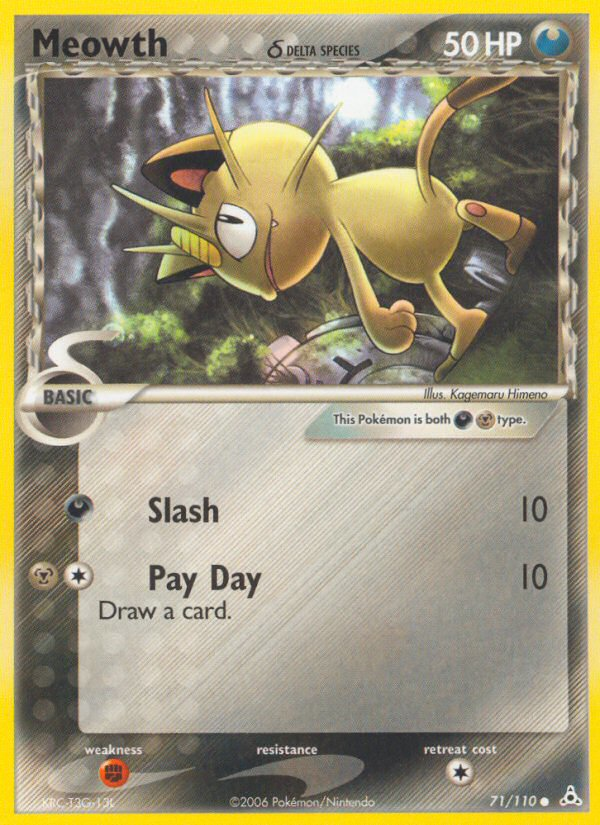 Meowth δ card