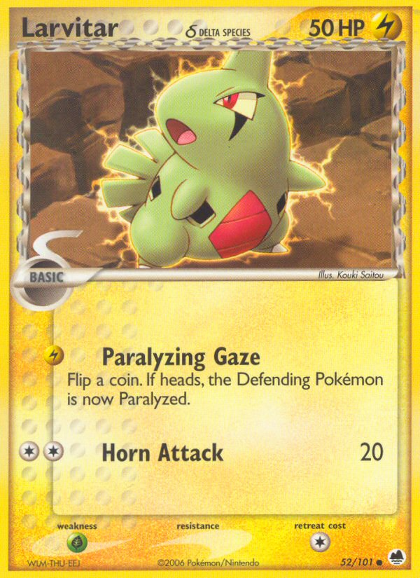 Larvitar δ card