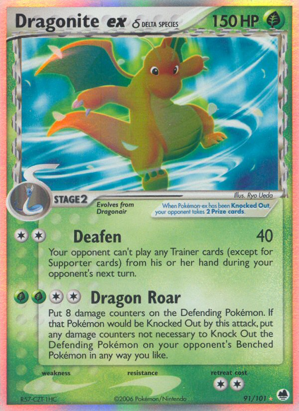 Dragonite ex δ card