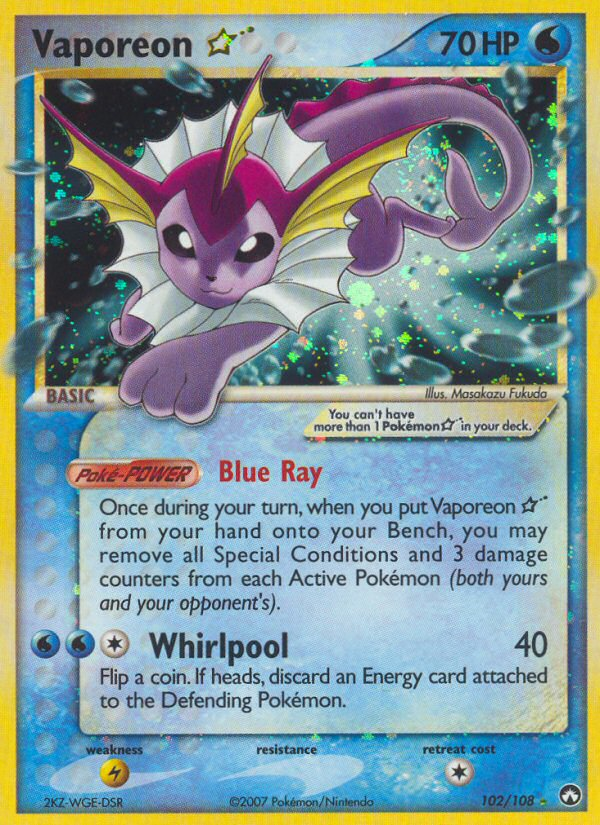 Vaporeon ★ card