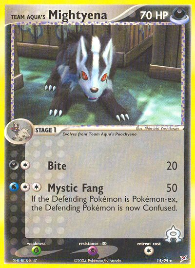 Team Aqua's Mightyena card