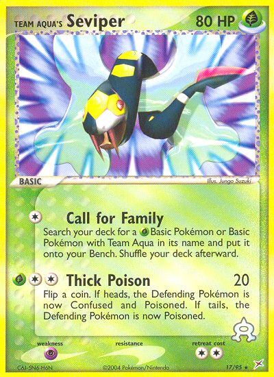 Team Aqua's Seviper card