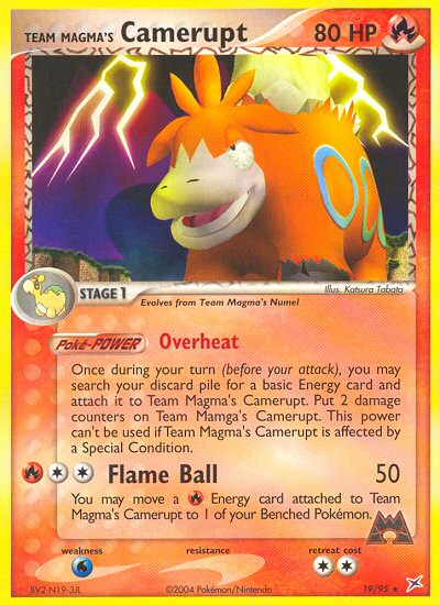 Team Magma's Camerupt card