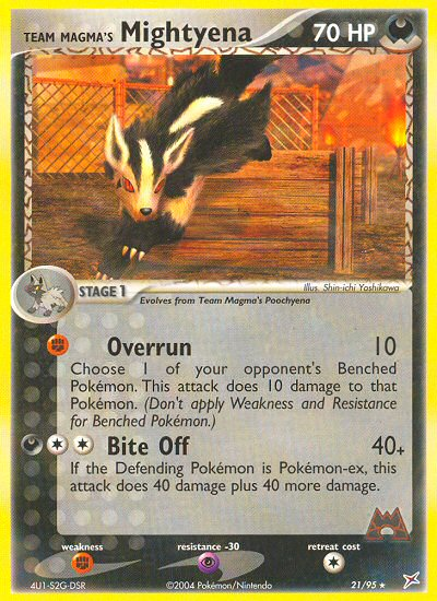 Team Magma's Mightyena card