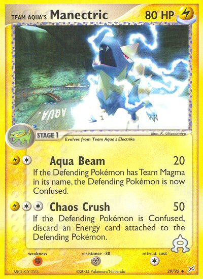 Team Aqua's Manectric card