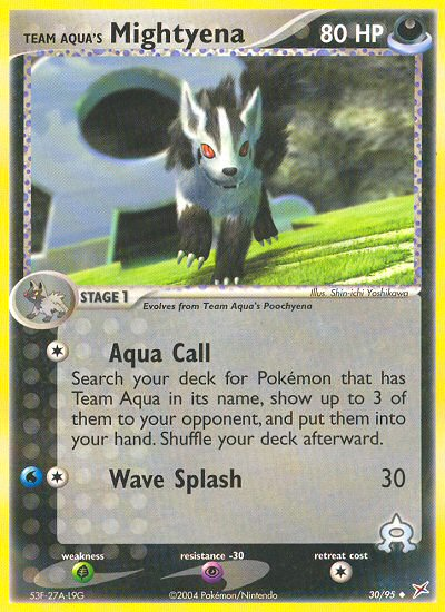 Team Aqua's Mightyena card