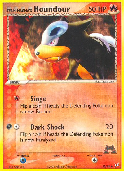 Team Magma's Houndour card