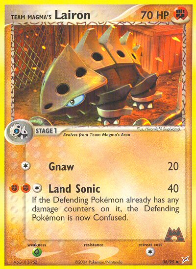 Team Magma's Lairon card